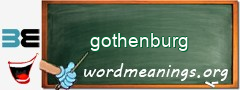 WordMeaning blackboard for gothenburg